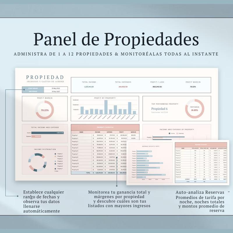 Balance Airbnb – 6 plantillas profesionales para ingresos y gastos de anfitriones + BONUS 📊
